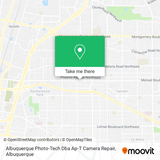 Mapa de Albuquerque Photo-Tech Dba Ap-T Camera Repair