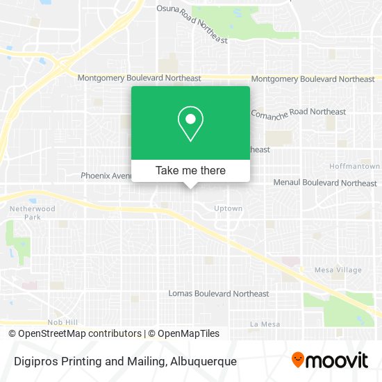 Digipros Printing and Mailing map