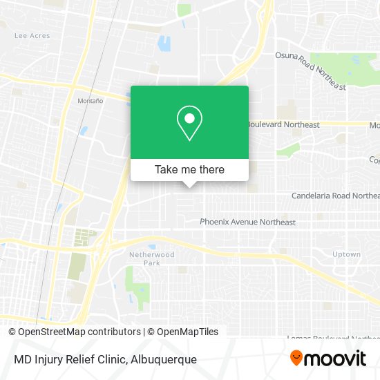 MD Injury Relief Clinic map