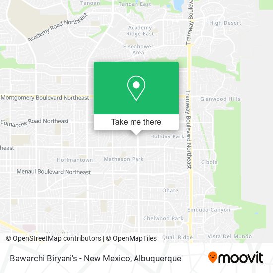 Bawarchi Biryani's - New Mexico map