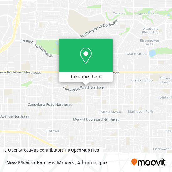 Mapa de New Mexico Express Movers