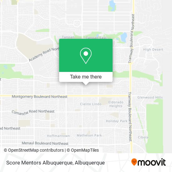 Mapa de Score Mentors Albuquerque