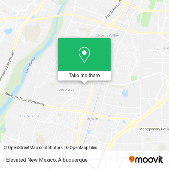 Elevated New Mexico map