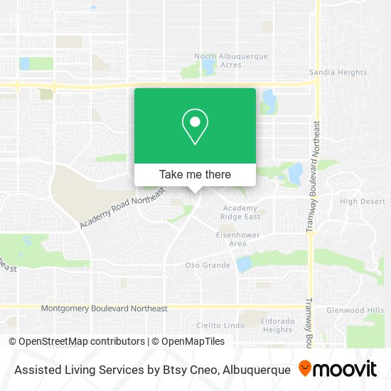 Assisted Living Services by Btsy Cneo map