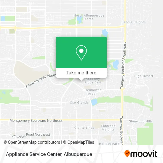 Appliance Service Center map