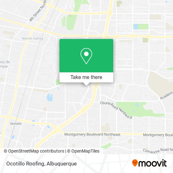 Ocotillo Roofing map