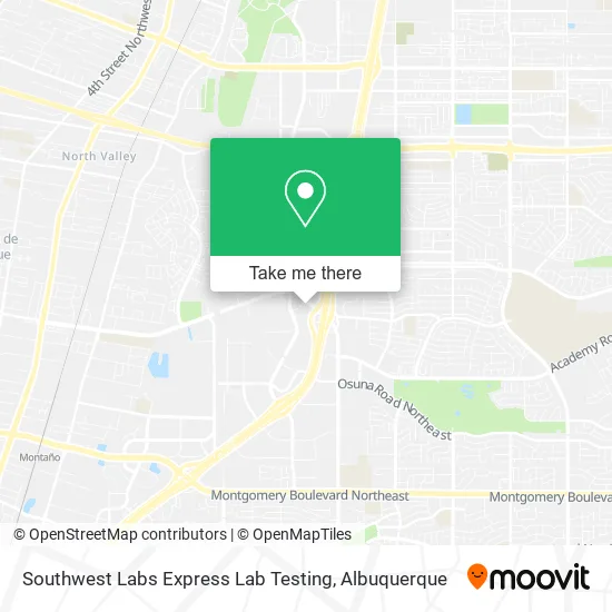 Southwest Labs Express Lab Testing map
