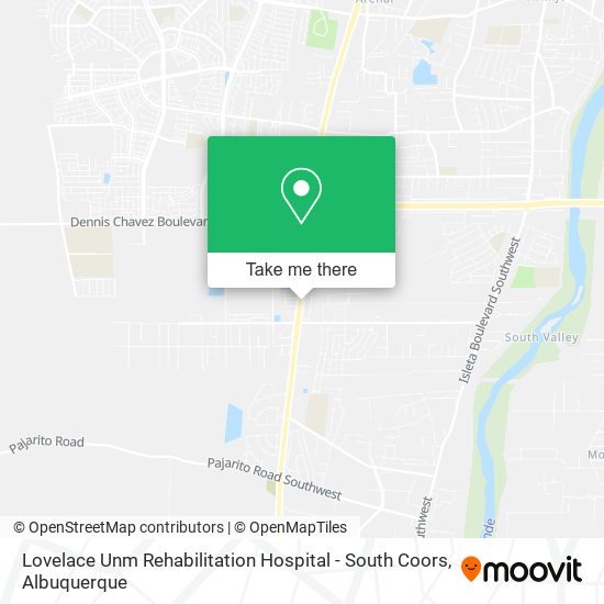 Lovelace Unm Rehabilitation Hospital - South Coors map