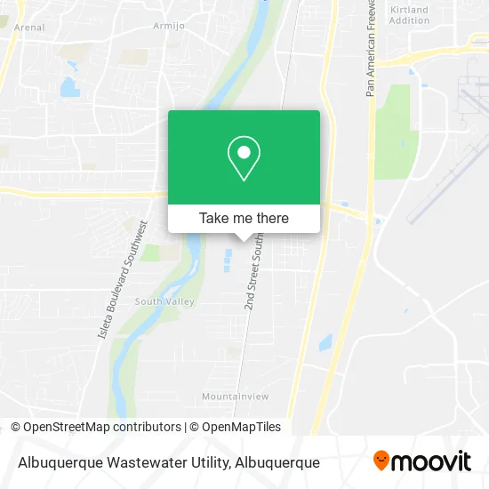 Mapa de Albuquerque Wastewater Utility