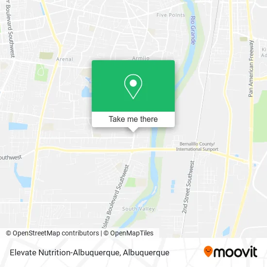 Mapa de Elevate Nutrition-Albuquerque