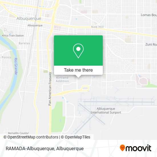 RAMADA-Albuquerque map