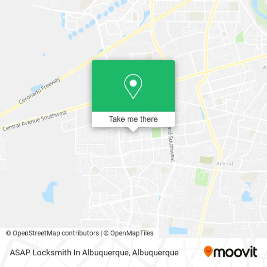 Mapa de ASAP Locksmith In Albuquerque