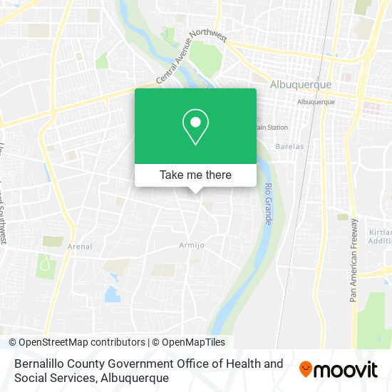 Bernalillo County Government Office of Health and Social Services map