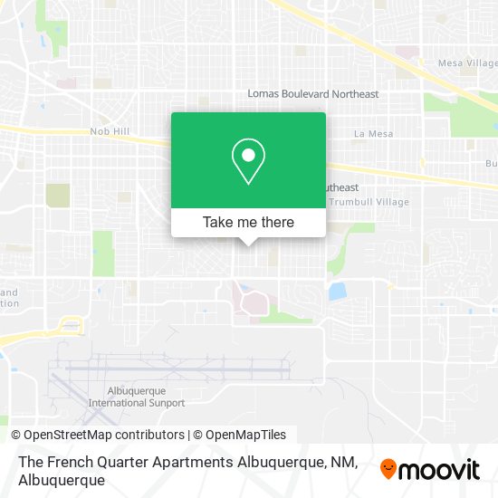 The French Quarter Apartments Albuquerque, NM map