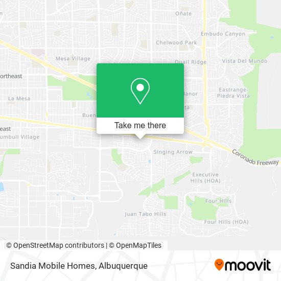 Mapa de Sandia Mobile Homes