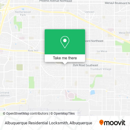 Mapa de Albuquerque Residential Locksmith