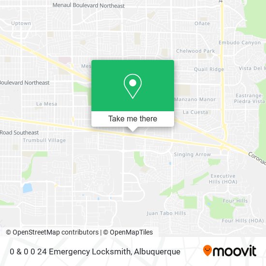 Mapa de 0 & 0 0 24 Emergency Locksmith