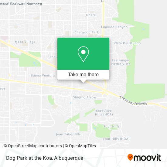 Dog Park at the Koa map