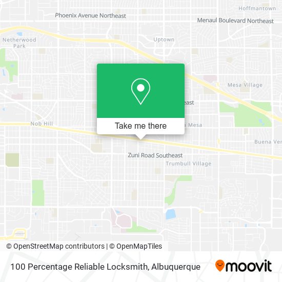 100 Percentage Reliable Locksmith map