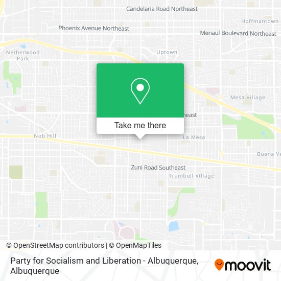 Mapa de Party for Socialism and Liberation - Albuquerque