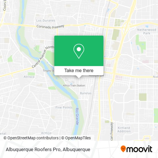 Mapa de Albuquerque Roofers Pro