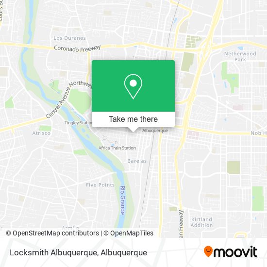 Mapa de Locksmith Albuquerque