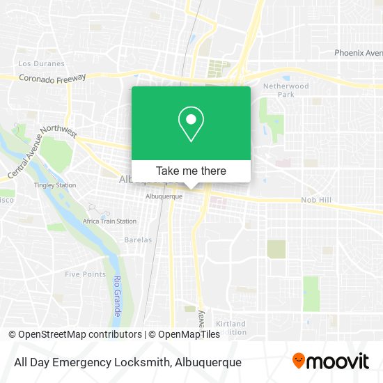 All Day Emergency Locksmith map