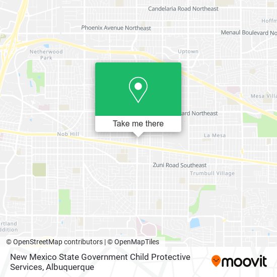 Mapa de New Mexico State Government Child Protective Services