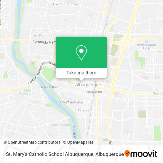 Mapa de St. Mary's Catholic School Albuquerque