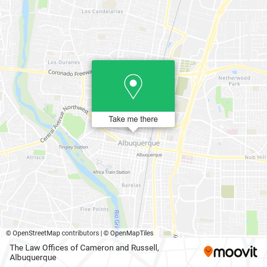 The Law Offices of Cameron and Russell map