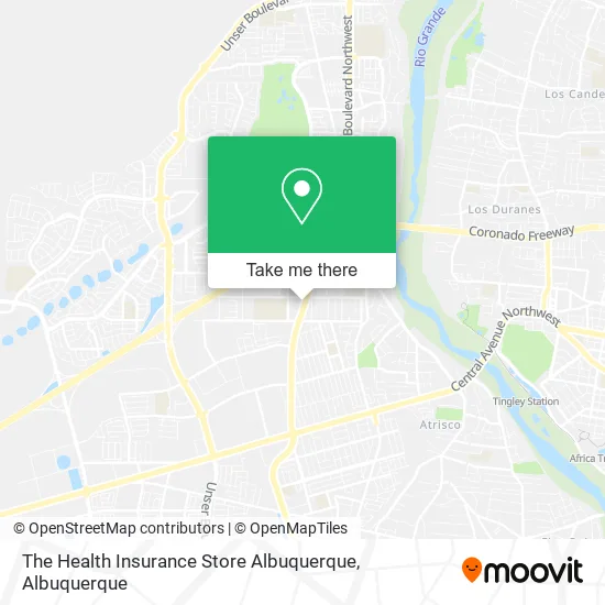 The Health Insurance Store Albuquerque map