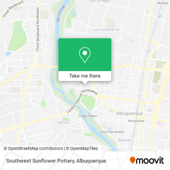Southwest Sunflower Pottery map