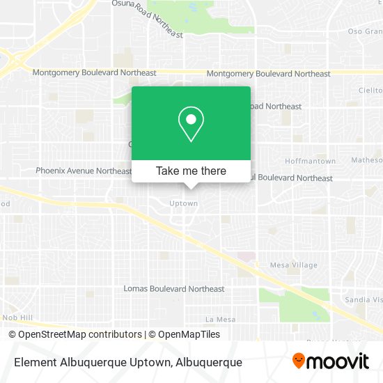 Element Albuquerque Uptown map