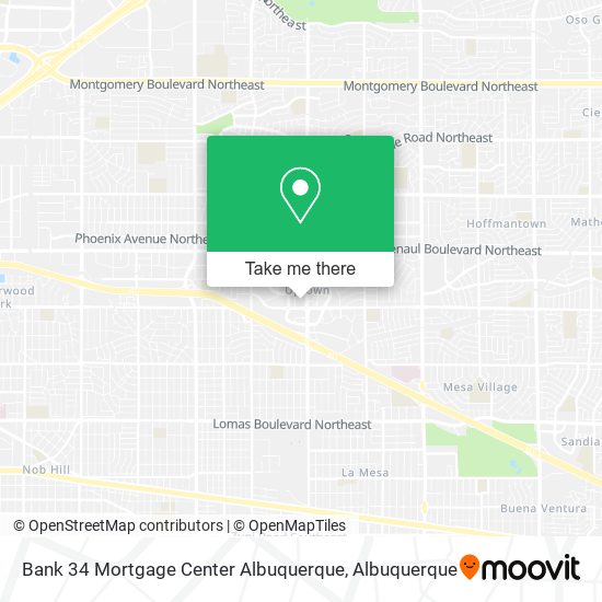 Mapa de Bank 34 Mortgage Center Albuquerque