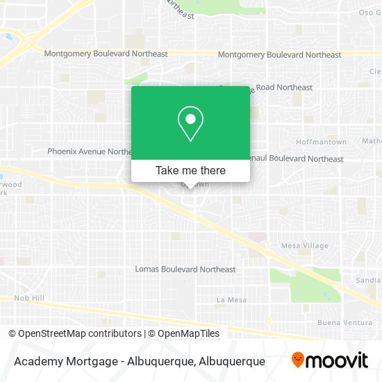 Mapa de Academy Mortgage - Albuquerque