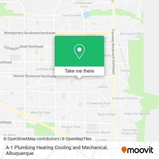 A-1 Plumbing Heating Cooling and Mechanical map