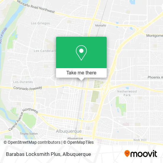 Barabas Locksmith Plus map