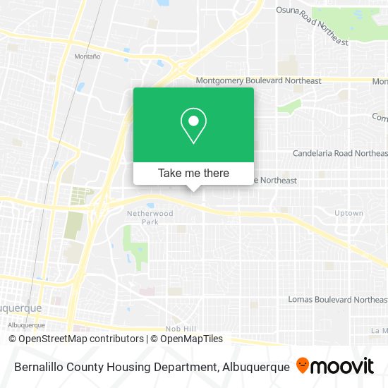 Mapa de Bernalillo County Housing Department