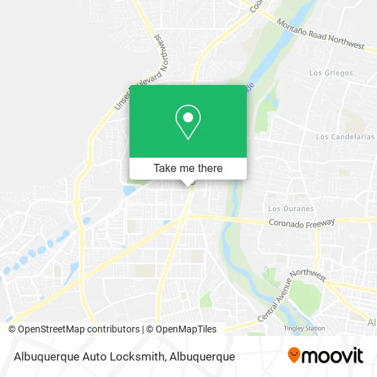 Albuquerque Auto Locksmith map