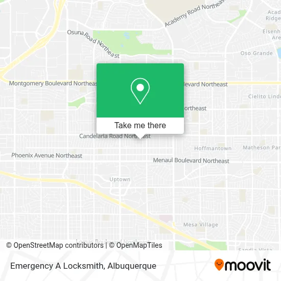 Emergency A Locksmith map
