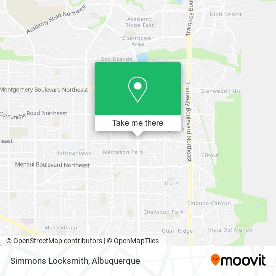 Simmons Locksmith map