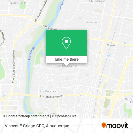 Mapa de Vincent E Griego CDC