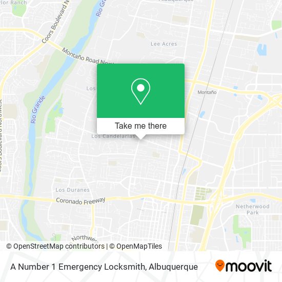 A Number 1 Emergency Locksmith map