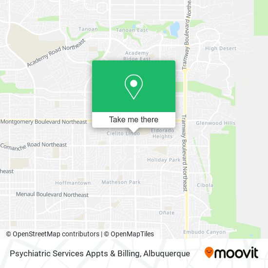 Mapa de Psychiatric Services Appts & Billing