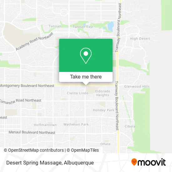 Desert Spring Massage map