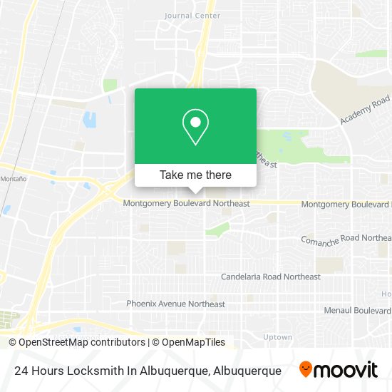 Mapa de 24 Hours Locksmith In Albuquerque