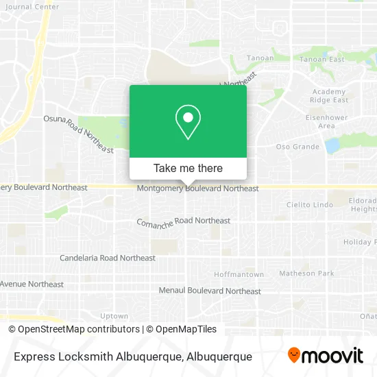 Express Locksmith Albuquerque map