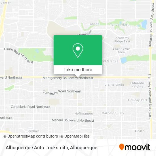 Albuquerque Auto Locksmith map