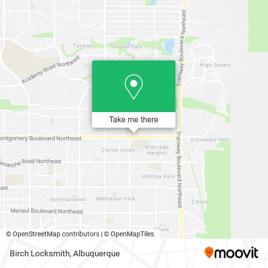 Birch Locksmith map