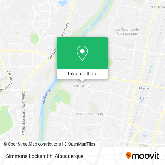 Simmons Locksmith map